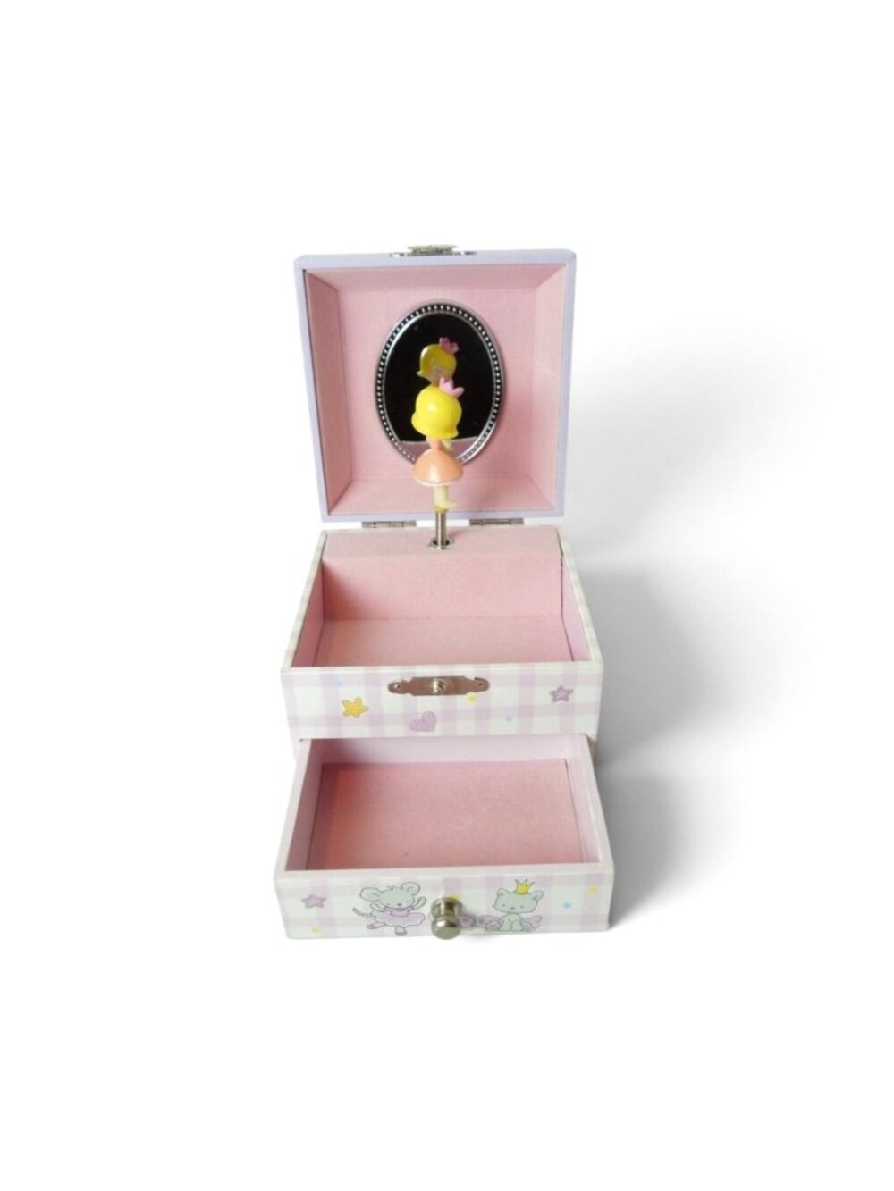 Trousselier Princess Musical Jewelry Box Ballerina Mirror Drawer Pink